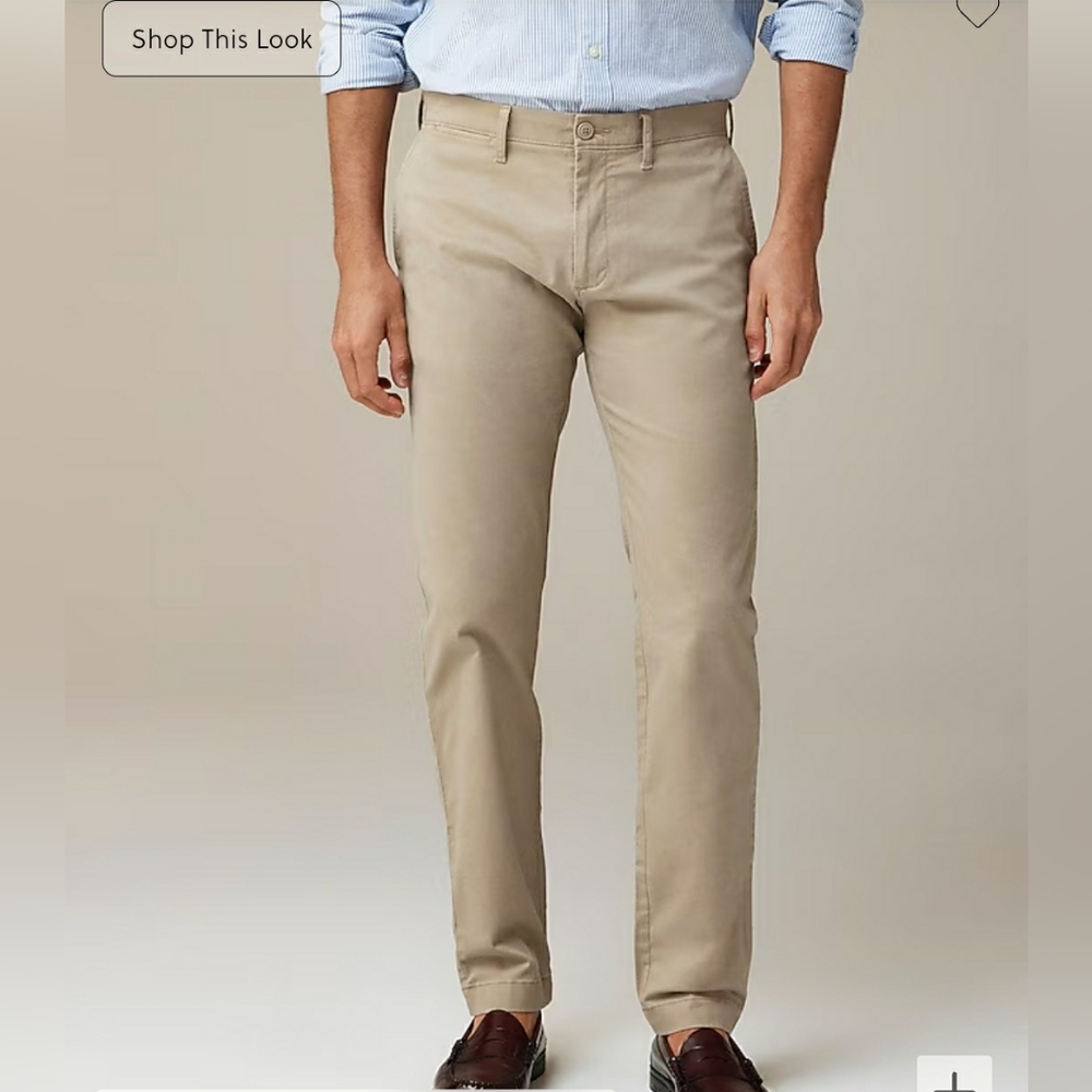 J.Crew 484 Men's Slim Stretch Chino Khaki Pants 31 x 34